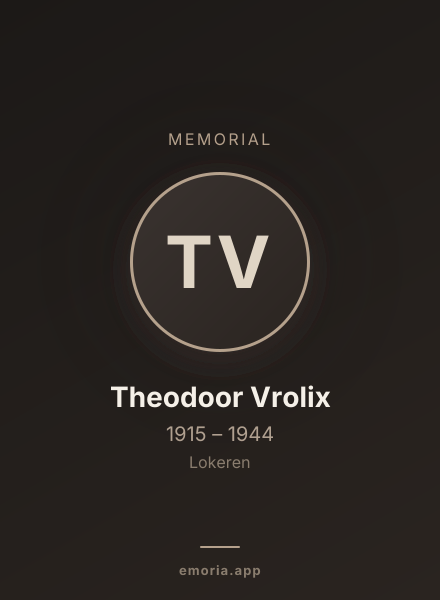 Memorial portrait of Theodoor Vrolix