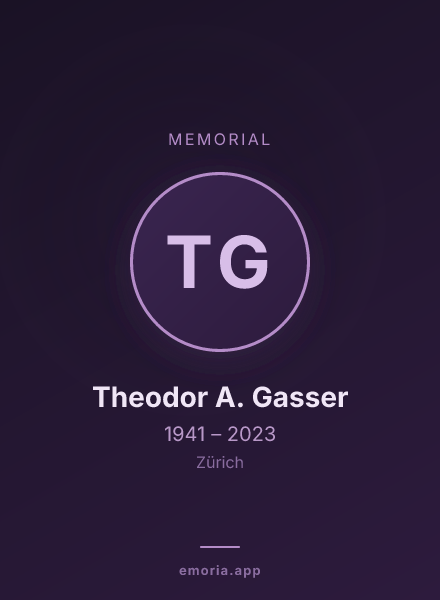 Memorial portrait of Theodor A. Gasser