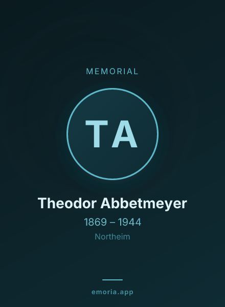 Memorial portrait of Theodor Abbetmeyer