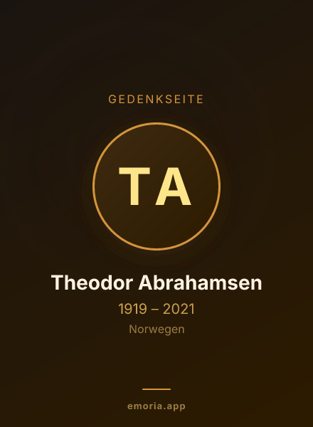 Gedenkportrait von Theodor Abrahamsen