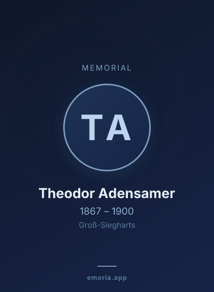 Memorial portrait of Theodor Adensamer