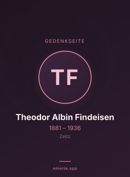 Gedenkportrait von Theodor Albin Findeisen
