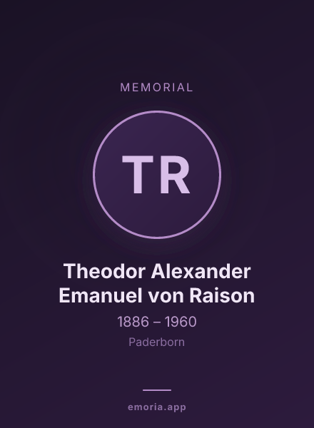 Memorial portrait of Theodor Alexander Emanuel von Raison
