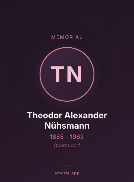 Memorial portrait of Theodor Alexander Nühsmann
