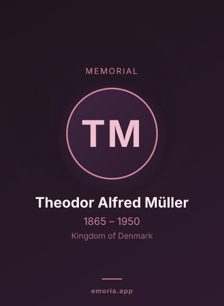 Memorial portrait of Theodor Alfred Müller