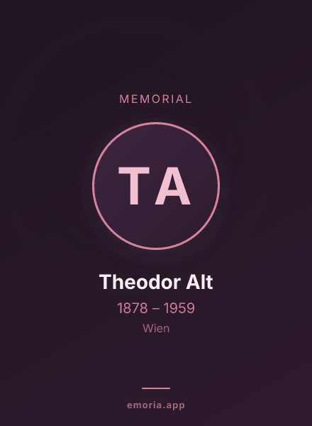 Memorial portrait of Theodor Alt