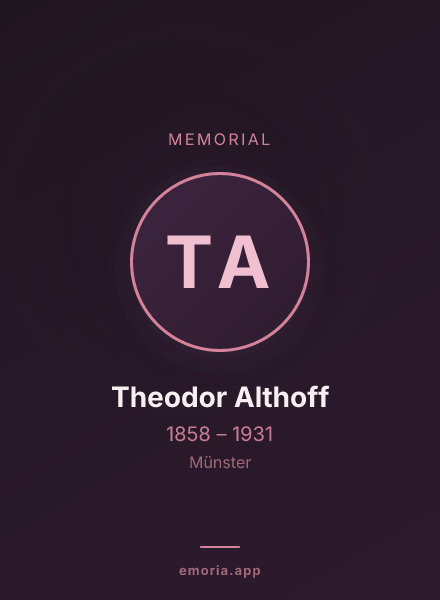 Memorial portrait of Theodor Althoff