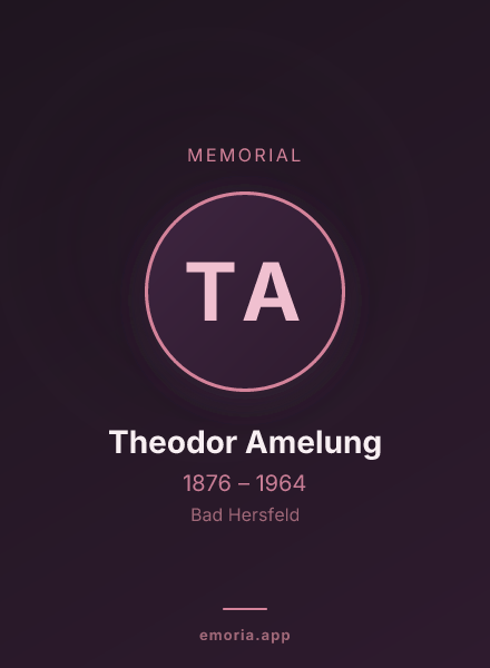 Memorial portrait of Theodor Amelung