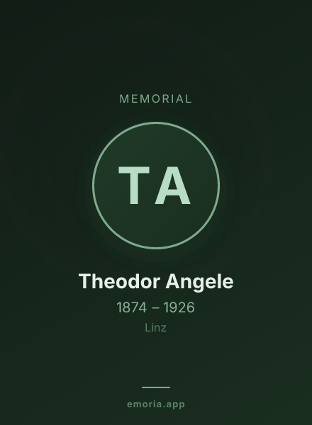 Memorial portrait of Theodor Angele