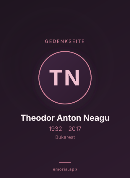 Gedenkportrait von Theodor Anton Neagu