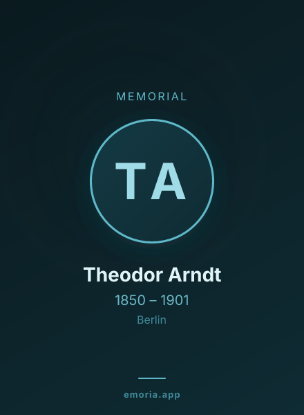 Memorial portrait of Theodor Arndt
