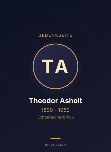 Gedenkportrait von Theodor Asholt