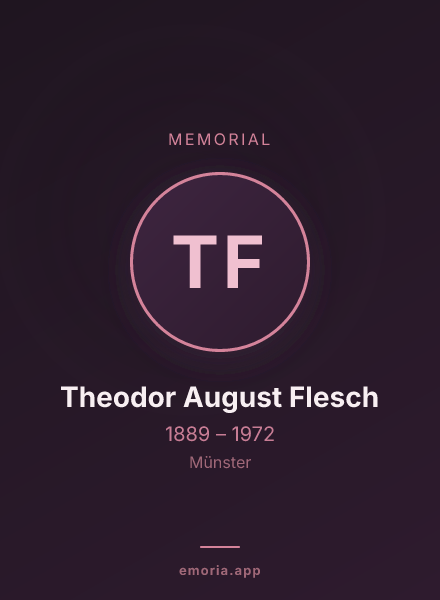 Memorial portrait of Theodor August Flesch