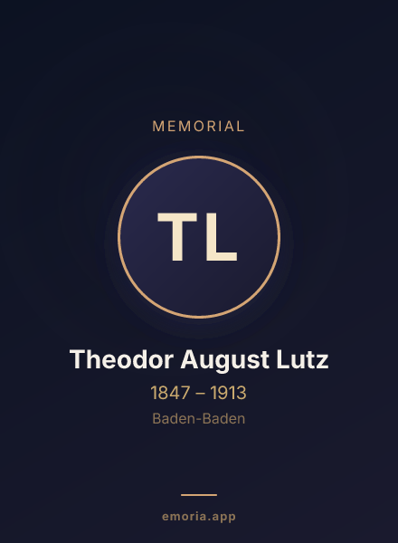 Memorial portrait of Theodor August Lutz