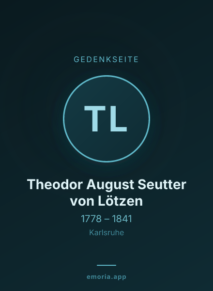 Gedenkportrait von Theodor August Seutter von Lötzen