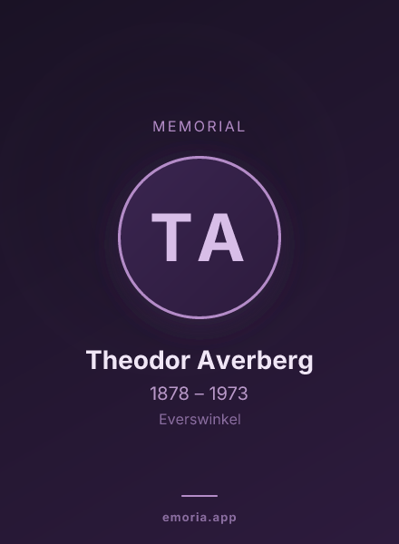 Memorial portrait of Theodor Averberg