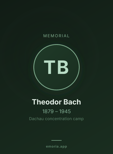 Memorial portrait of Theodor Bach