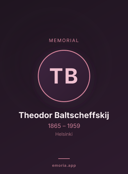 Memorial portrait of Theodor Baltscheffskij