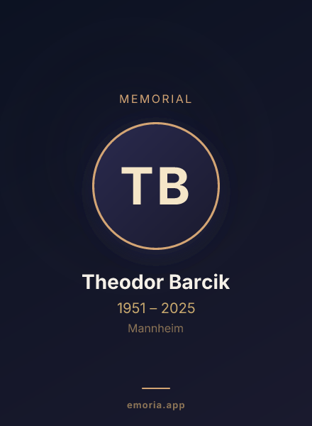 Memorial portrait of Theodor Barcik