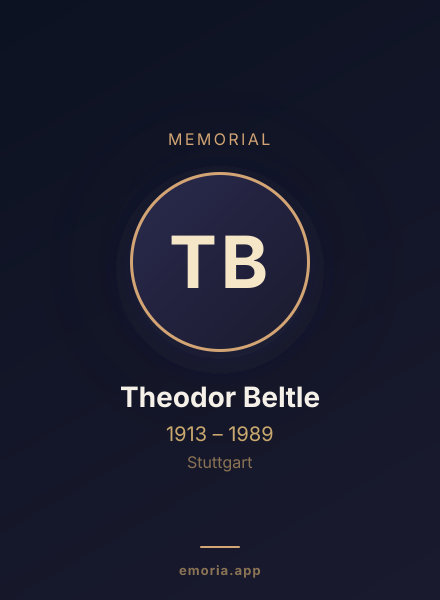 Memorial portrait of Theodor Beltle