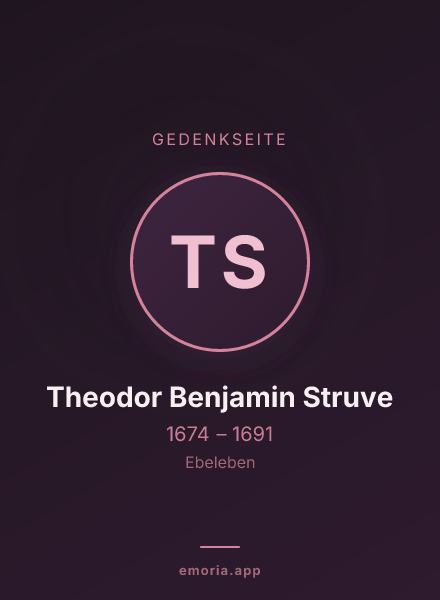 Gedenkportrait von Theodor Benjamin Struve