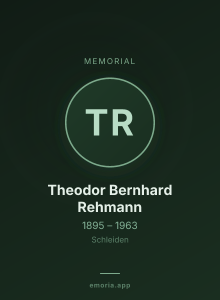 Memorial portrait of Theodor Bernhard Rehmann