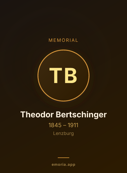 Memorial portrait of Theodor Bertschinger