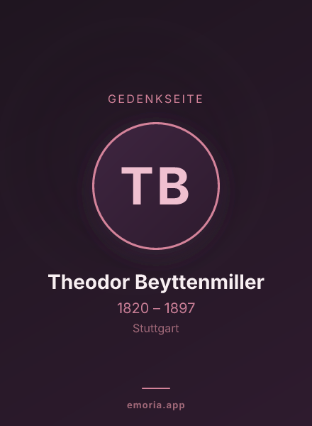 Gedenkportrait von Theodor Beyttenmiller
