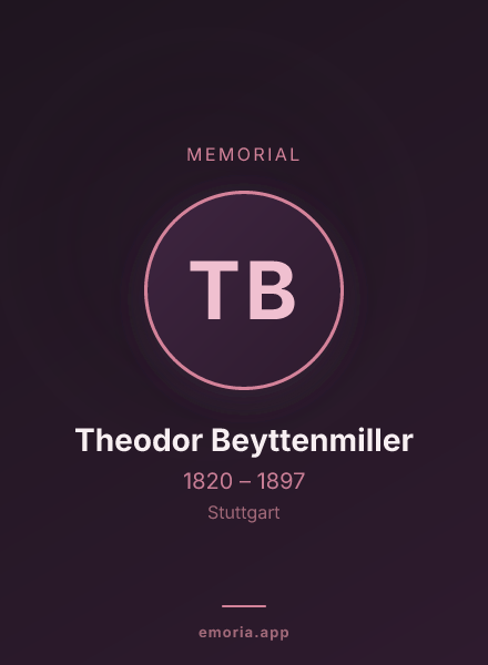 Memorial portrait of Theodor Beyttenmiller