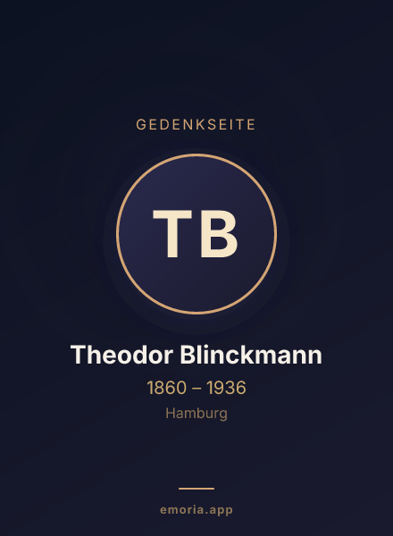 Gedenkportrait von Theodor Blinckmann