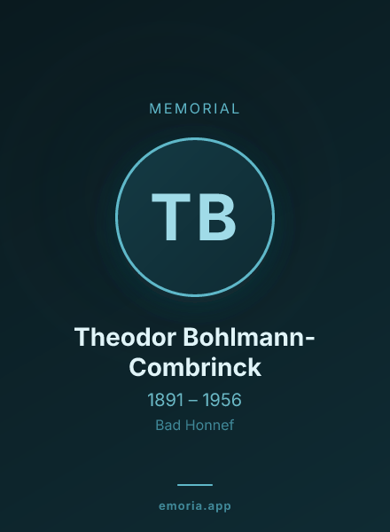 Memorial portrait of Theodor Bohlmann-Combrinck