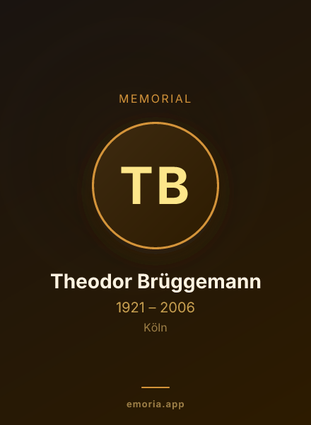 Memorial portrait of Theodor Brüggemann