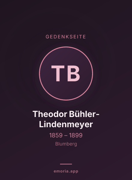 Gedenkportrait von Theodor Bühler-Lindenmeyer