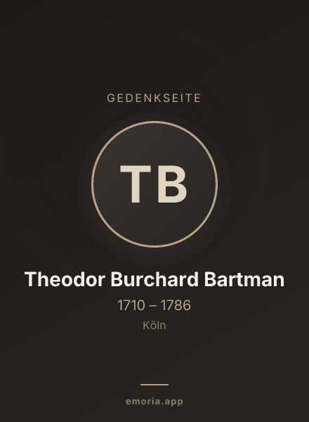 Gedenkportrait von Theodor Burchard Bartman