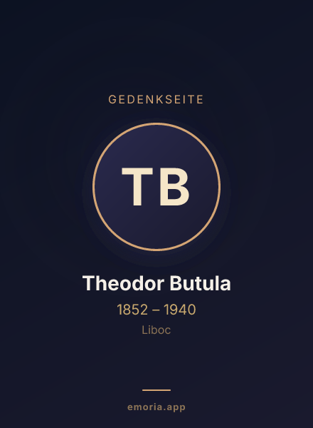 Gedenkportrait von Theodor Butula