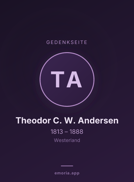 Gedenkportrait von Theodor C. W. Andersen