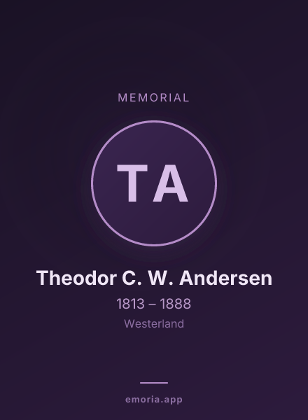 Memorial portrait of Theodor C. W. Andersen