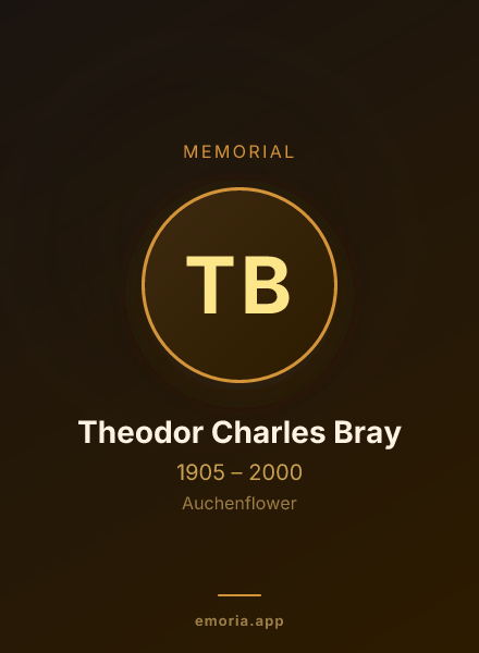 Memorial portrait of Theodor Charles Bray