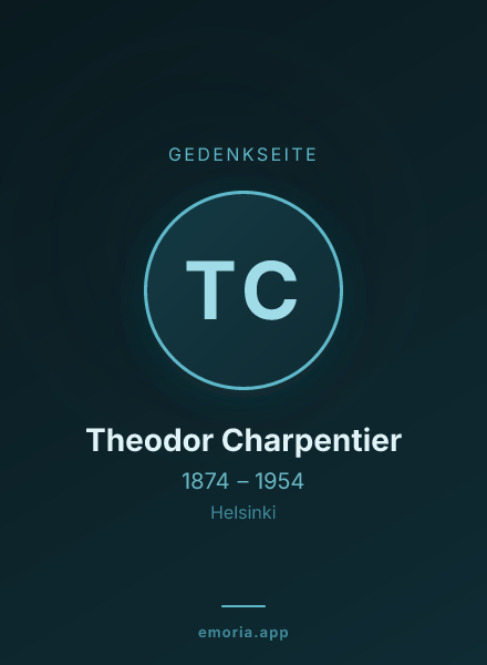 Gedenkportrait von Theodor Charpentier