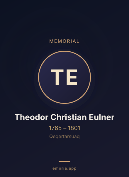 Memorial portrait of Theodor Christian Eulner