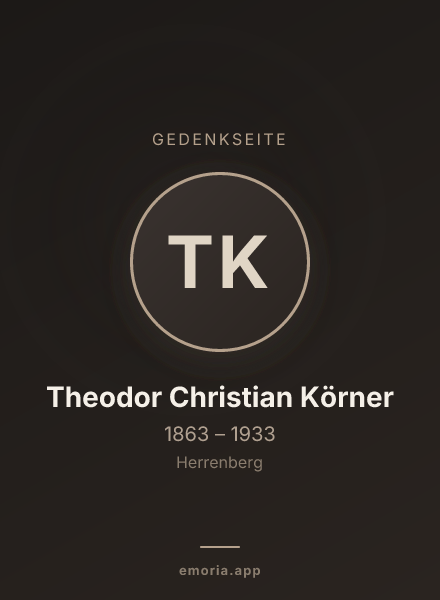 Gedenkportrait von Theodor Christian Körner