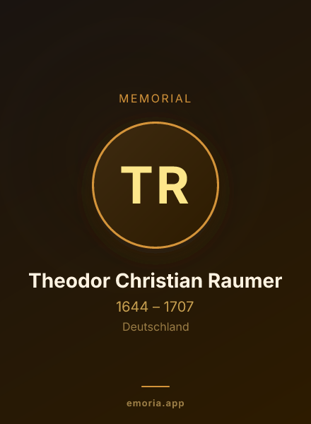 Memorial portrait of Theodor Christian Raumer
