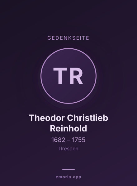 Gedenkportrait von Theodor Christlieb Reinhold