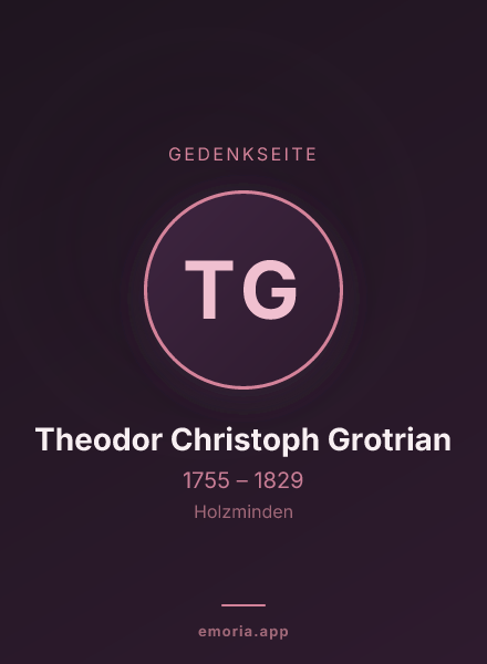 Gedenkportrait von Theodor Christoph Grotrian
