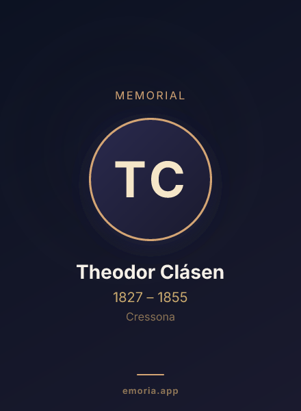 Memorial portrait of Theodor Clásen