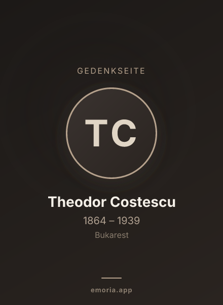 Gedenkportrait von Theodor Costescu
