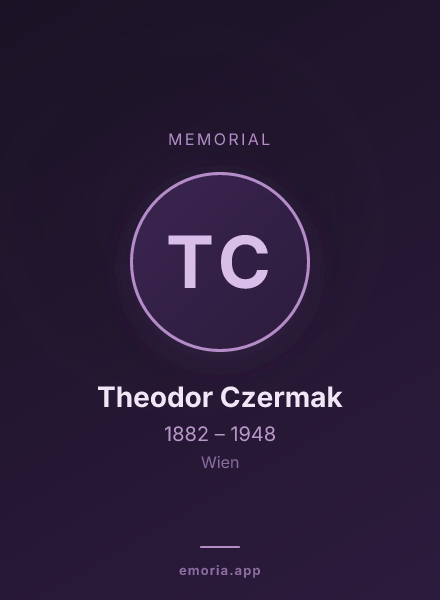 Memorial portrait of Theodor Czermak