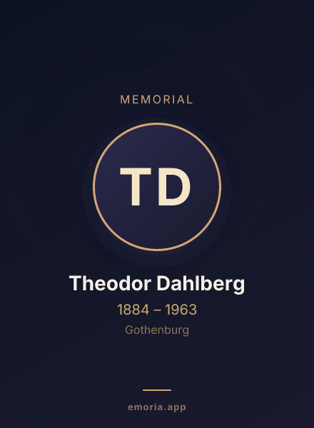 Memorial portrait of Theodor Dahlberg