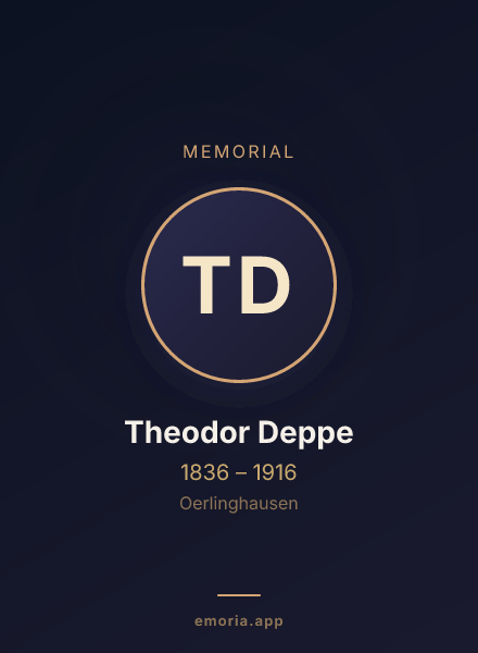 Memorial portrait of Theodor Deppe