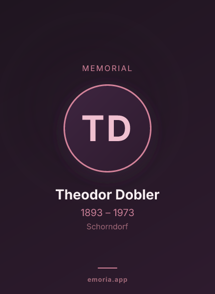 Memorial portrait of Theodor Dobler